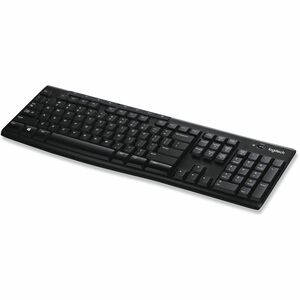 Logitech K270 Keyboard - Wireless Connectivity - RF - 33 ft (10058.40 mm) - 2.40 GHz - USB Interface - Computer - PC - AAA