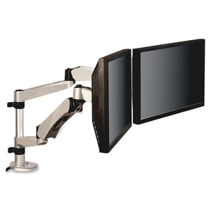 3M Mounting Arm for Flat Panel Display - Silver - Height Adjustable - 20 lb Load Capacity - 1 Each