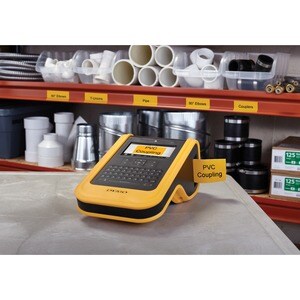 Dymo Label Tape - 54 mm Width - Permanent Adhesive - Thermal Transfer - Yellow - Vinyl - Chemical Resistant, Durable, Fade