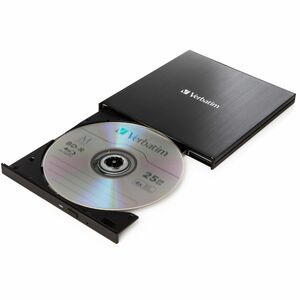 Masterizzatore Blu-ray Verbatim - Esterno - 1 Unità - Nero - BD-R, CD-R, DVD+R, DVD-R Supporto - 24x Scrittura CD - 6x Scr