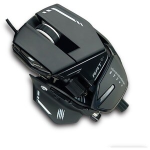 Mad Catz The Authentic R.A.T. 8+ Optical Gaming Mouse - Pixart 3389 - Cable - Black - 1 Pack - USB 2.0 - 16000 dpi - 11 Bu