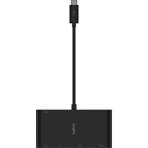 Belkin USB-C Multiport Adapter, USB-C to HDMI - USB A 3.0 - VGA, up to 100W Power Delivery, up 4k Resolution - for Noteboo