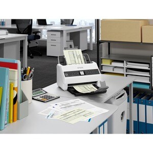 Epson DS-730N Sheetfed Scanner - 600 dpi Optical - 8-bit Color - 8-bit Grayscale - 40 ppm (Mono) - 40 ppm (Color) - Duplex