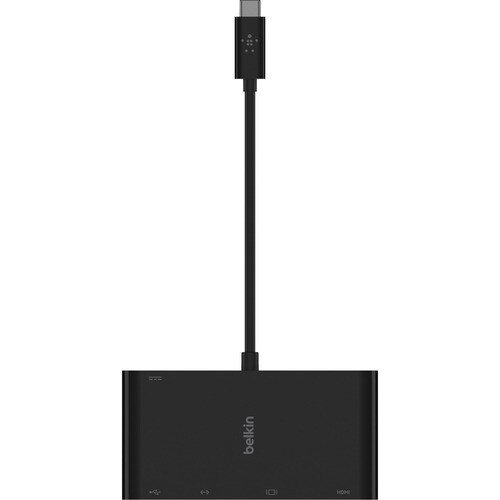 Belkin USB-C Multiport Adapter, USB-C to HDMI - USB A 3.0 - VGA, up to 100W Power Delivery, up 4k Resolution - for Noteboo