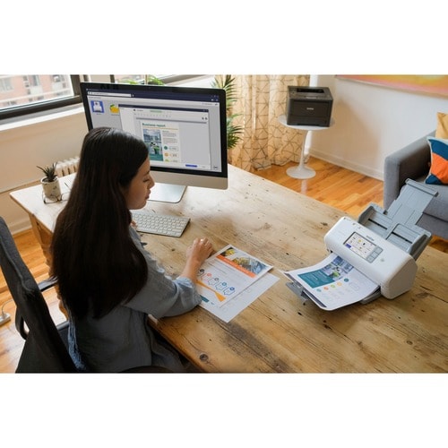 Brother Professional Desktop Scanner ADS-4700W - 48-bit Color - 40 ppm (Mono) - 40 ppm (Color) - Duplex Scanning - USB