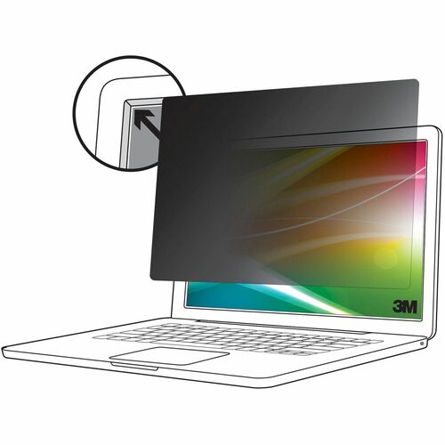 3M Anti-glare Privacy Screen Filter - Black, Matte - 1 Each - For 31.8 cm (12.5") Widescreen LCD Notebook, 2 in 1 Notebook