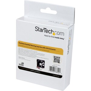 StarTech.com 92x25mm Dual Ball Bearing Computer Case Fan w/ LP4 Connector - 2200 rpm - Plastic Fan Enclosure - Add additio