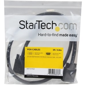 StarTech.com High-Resolution Coaxial VGA - Monitor extension Cable - HD-15 (M) - HD-15 (F) - 3 ft - Connect your VGA monit