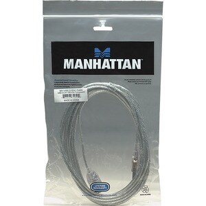 Manhattan Cable USB V2.0 Ext. 4.5M Plata - Cable for Impresora, Teclado, Computador, Dispositivo periférico - 480Mbit/s - 