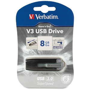 8GB Store 'n' Go® V3 USB 3.2 Gen 1 Flash Drive - Gray - 8GB - Gray
