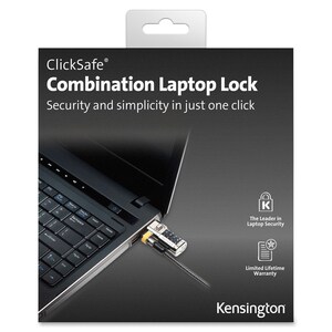 Kensington ClickSafe Combination Laptop Lock - 4-wheel - Gray - For Notebook