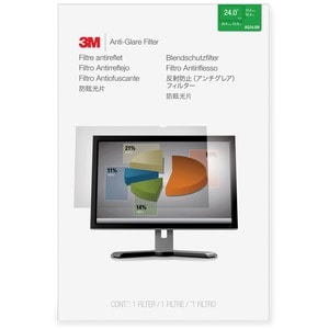 3M Anti-Glare Filter Clear, Matte - For 24" Widescreen LCD Monitor - 16:10 - Scratch Resistant, Fingerprint Resistant, Dus