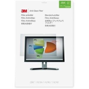 3M Anti-Glare Filter Clear, Matte - For 23.6" Widescreen LCD Monitor - 16:9 - Scratch Resistant, Fingerprint Resistant, Du