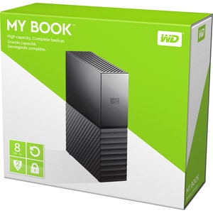 WD My Book 8TB USB 3.0 desktop hard drive with password protection and auto backup software - USB 3.0 - 256-bit Encryption