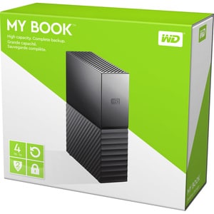 WD My Book 4TB USB 3.0 desktop hard drive with password protection and auto backup software - USB 3.0 - 256-bit Encryption