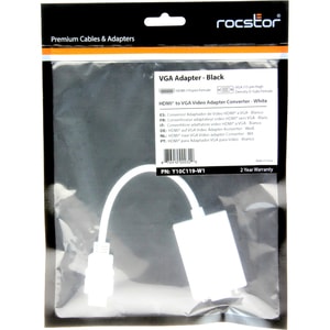 Rocstor HDMI to VGA Adapter Converter M/F - 6"- For Ultrabook, Laptop, Monitor, Projectors, Desktop PC, Laptop - 1920x1080