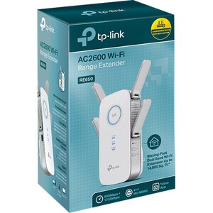 TP-Link RE650 IEEE 802.11ac 2.54 Gbit/s Wireless Range Extender - 5 GHz, 2.40 GHz - 4 x External Antenna(s) - External - M