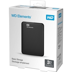 3TB WD Elements™ USB 3.0 high-capacity portable hard drive for Windows - USB 3.0 - 2 Year Warranty - Retail