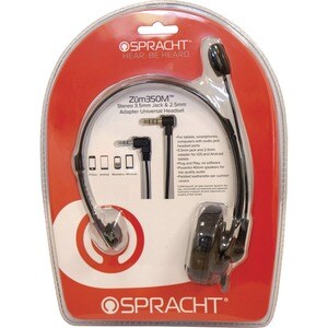 Spracht ZUM350M Headset - Mono - Mini-phone (3.5mm), Sub-mini phone (2.5mm) - Wired - Over-the-head - Monaural - Circumaur