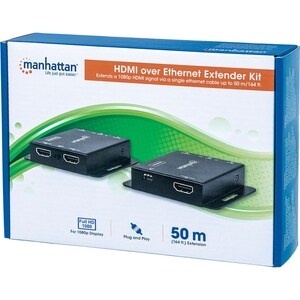 Extensor Video HDMI, 50M via Cat 6, 1080p - 1 Dispositivo de Entrada - 1 Dispositivo de salida - 100m Alcance - 2 x Red (R