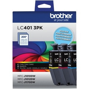 Brother LC4013PKS Original Standard Yield Inkjet Ink Cartridge - CMY - 3 / Pack - 200 Pages