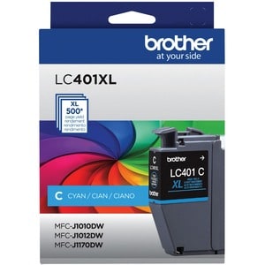 Brother LC401XLCS Original High Yield Inkjet Ink Cartridge - Single Pack - Cyan - 1 Pack - 500 Pages