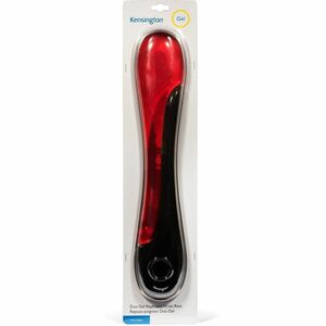 Kensington Duo Gel Wave Keyboard Wrist Rest - 479.4 mm Width x 88.9 mm Depth - Red, Black - Gel - Slip Resistant - 1 Each