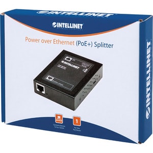 Power over Ethernet (PoE+) Splitter, IEEE802.3at, 5, 7.5, 9 or 12 V DC output voltage - 12 V DC, 4 A Output - 1 x 10/100Ba