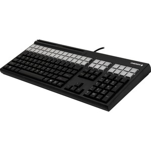 CHERRY G86-71410 LPOS (Large Point of Sale) Black Wired MSR Keyboard - Full Size - Fully Programmable - 42 Relegendable Ke
