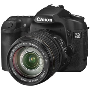 Canon EOS 40D 10.1 Megapixel Digital SLR Camera with Lens - 100 mm - Black - 7.6 cm (3")LCD - SLR Viewfinder - 3888 x 2592