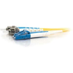 C2G 1m LC-ST 9/125 Duplex Single Mode OS2 Fiber Cable - Yellow - 3ft - 1m LC-ST 9/125 Duplex Single Mode OS2 Fiber Cable -
