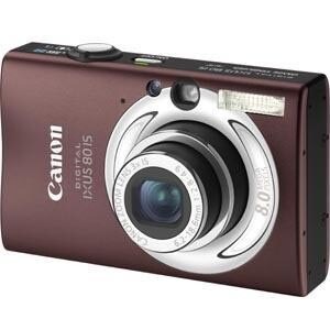 Canon Digital IXUS 80 IS 8 Megapixel Compact Camera - Brown - 1/2.5" CCD Sensor - 6.4 cm (2.5")LCD - Optical Viewfinder - 