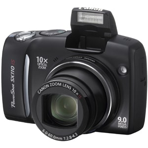 Canon PowerShot SX110 IS 9 Megapixel Compact Camera - Black - 7.6 cm (3")LCD - 10x Optical Zoom - 4x Digital Zoom - 3456 x