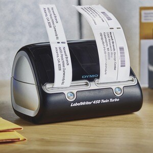 Dymo LabelWriter Direct Thermal Printer - Monochrome - Label Print - USB - Platinum - 2.20" Print Width - 1 Second Mono - 