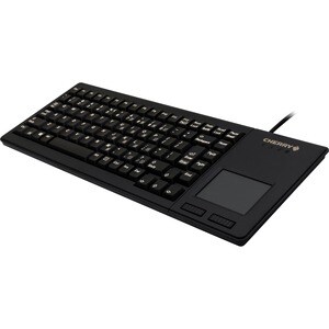 CHERRY G84-5500 Black Wired Mechanical Keyboard - Compact - Touchpad - Programmable Keys - TAA Compliant - Laser Etched Ke