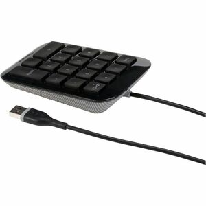 Targus Numeric Keypad - Cable Connectivity - USB Interface - ChromeOS - Desktop Computer, MacBook, Netbook - PC, Mac - Black