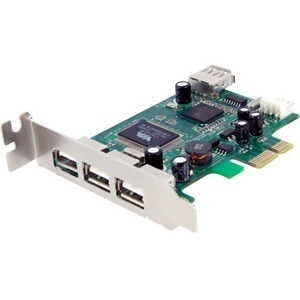 StarTech.com 4-port PCI Express LP USB Adapter Card - Add 4 USB 2.0 ports to your low profile/small form factor computer t