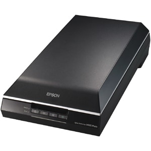 Epson Perfection V600 Flatbed Scanner - 6400 dpi Optical - 48-bit Color - 24-bit Grayscale - USB