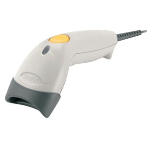 Zebra Symbol LS1203 Handheld Barcode Scanner - Cable Connectivity - White - 100 scan/s - 1D - Laser - Bi-directional - USB