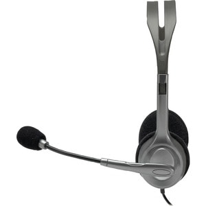 Logitech H110 Kabel Kopfbügel Stereo Headset - Schwarz, Silber - Binaural - Halboffen - 20 Hz bis 20 kHz Frequenzgang - 18