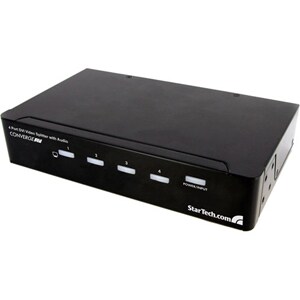 StarTech.com 4 Port DVI Video Splitter with Audio - 1 x DVI-I (Dual-Link) Video In
