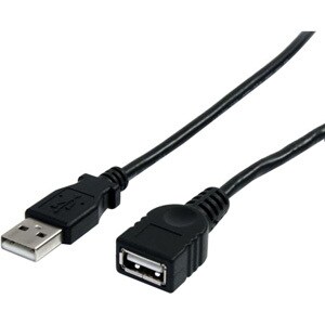 StarTech.com 6 ft Black USB 2.0 Extension Cable A to A - M/F - Extends the length your current USB device cable by 6 feet 