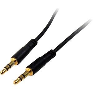 StarTech 15 ft Slim 3.5mm Stereo Audio Cable - M/M - Easily connect an iPod or other MP3 player to your stereo