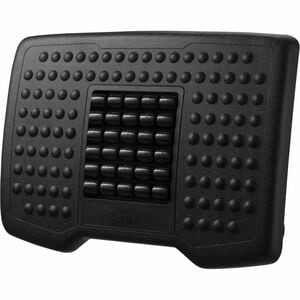 Kantek Premium Ergonomic Footrest with Rollers - 4" to 6.50" Adjustable Height - Black - 1 Each