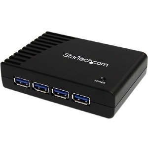 StarTech.com 4 Port Black SuperSpeed USB 3.0 Hub - Add four external SuperSpeed USB 3.0 ports from a single USB connection