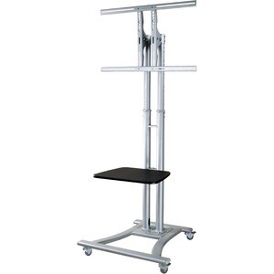 Newstar Mobile Monitor/TV Floor Stand for 27-70" screen, Height Adjustable - Silver - 68.6 cm (27") to 152.4 cm (60") Scre