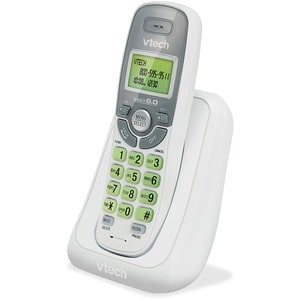 VTech CS6114 DECT 6.0 Cordless Phone with Caller ID/Call Waiting, White with 1 Handset - 1 x Phone Line - Backlight