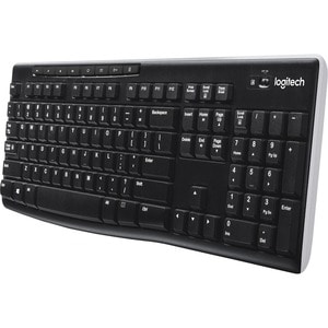 Logitech K270 Keyboard - Wireless Connectivity - RF - 33 ft (10058.40 mm) - 2.40 GHz - USB Interface - Computer - PC - AAA