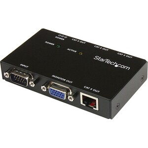 StarTech.com VGA Over CAT5 Video Extender - VGA Extender - 150m (450 ft.) - 4-Port - 1 Input Device - 150 m Range - 4 x Ne