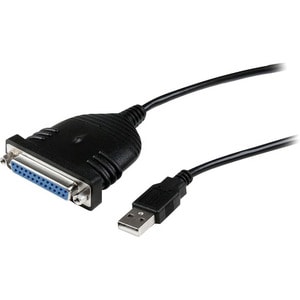 StarTech.com Cavo adattatore stampante USB a parallela DB25 - 1,80 m - M/F - 1,5 Mbit/s - Nero